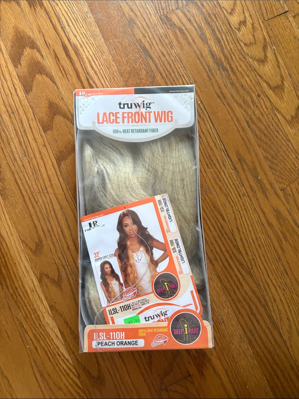 Truv wig Lace Front Wig - Peach Orange Blend